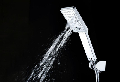 Рачен туш Jimjim R Hand Shower, квадратна форма, хромиран финиш, сребрена