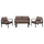 Set alumini LIFE 4-pjesësh për ambient të jashtëm (HM5089.12), gri