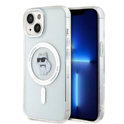 Mbulesë telefoni Karl Lagerfeld Choupette MagSafe për iPhone 15, transparente