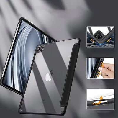 Këllëf Hard Crystal për iPad Pro 11 Gen 5 2024, me gjum e zgjim automatik, jeshil