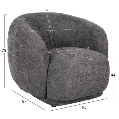 Kolltuk Karpen bouclé (HM9600.01), gri