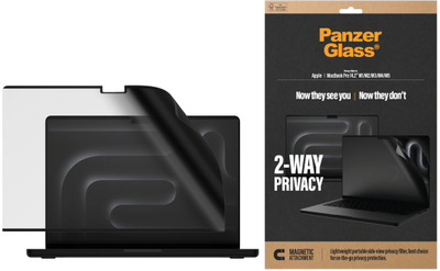 Filtri i privatësisë PanzerGlass për MacBook Pro 14.2", magnetik 2-way, PET, transparent