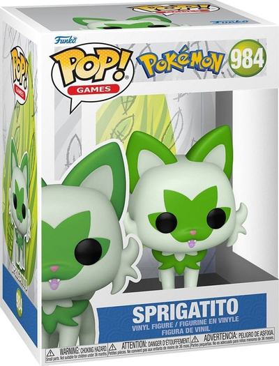 Figurë koleksionuese Funko POP Pokemon Sprigatito, vinil, shumëngjyrëshe
