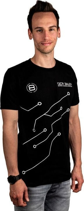 Блуза Der8auer PCB Design, 100% памук, големина XL, црна