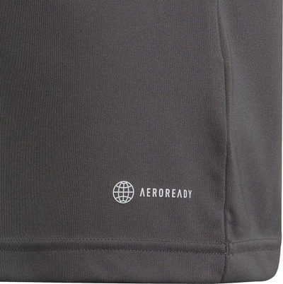 Bluzë sportive për fëmijë Adidas Entrada 22 Jr, poliester ricikluar, teknologji AEROREADY, gri me të bardha