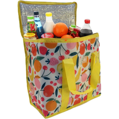 Qese termike Thermal Bag Fruit, 16L, me izolim termik, e verdhë
