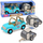 Lodër kamion ndërtimi Huina 1736, die cast 1:50, kova lëvizëse, portokalli