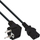 Kabllo rryme InLine Power Cable, CEE 7/7 këndore, 3-pin IEC C13, 1m, e zezë