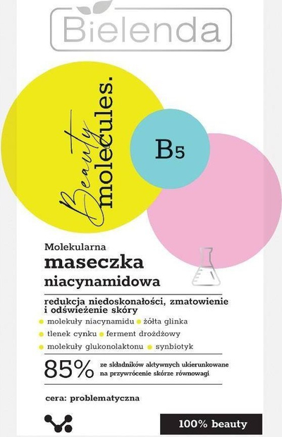 Maskë fytyre Bielenda Beauty Molecules Molecular Niacinamide, 8 g