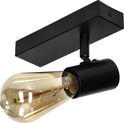 Aplike mur tavani Ideal Lux Rio SP 1, E27 60W, IP20, e zezë