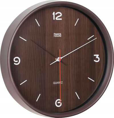 Orë murale Teesa, 30 cm, mekanizëm quartz, kafe e errët
