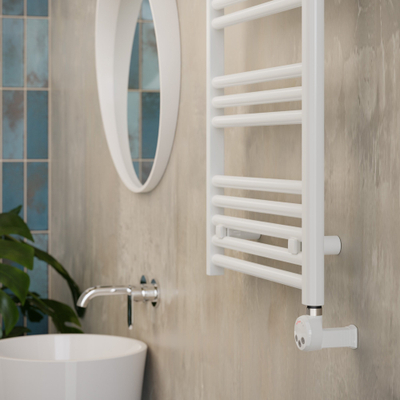 Tharëse elektrike peshqirësh Terma Basia WLLB1083050 K916E8MEGU, 400W, 50x84cm, e bardhë