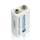 Bateri rikarikuese EverActive 550 Series, 9V 6F22 Li ion, 500mAh, e bardhë