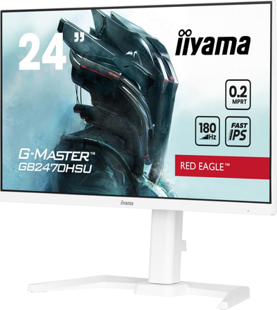 Monitor gaming Iiyama G-MASTER GB2470HSU-W6, 24", 180Hz, Full HD, i bardhë