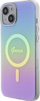 Mbrojtëse telefoni Guess GUHMP15MHITSU për iPhone 15 Plus 14 Plus 6.7", MagSafe, e vjollcë iridescente