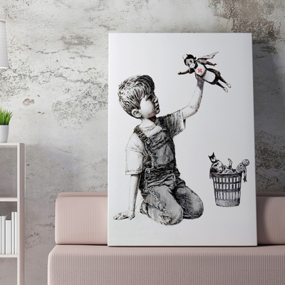 Pikturë kanavace HomeMarkt Gobi HM4823, 50x70cm, bardh e zi