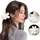 Шнола за коса Ecarla Flower Hair Clip XL, форма цвет, бела