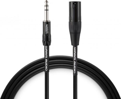 Kabllo audio Warm Audio Pro Series, XLR mashkull në 1/4" TRS mashkull, i zi