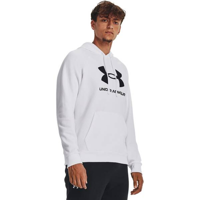 Bluza me kapuç Under Armour Rival Fleece Logo, pambuk poliester, XXL, e bardhë