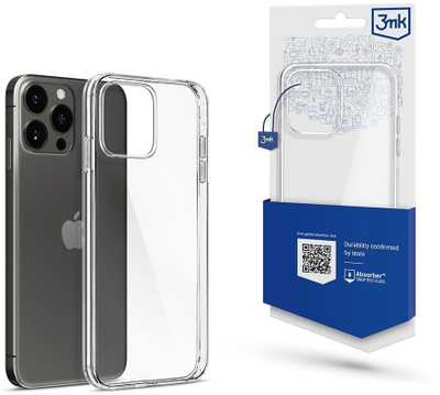 Kapak telefoni 3MK Clear Case për iPhone 17 Pro, silikon, transparent