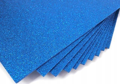 Shkumës dekorativ Penword EVA, A4 21x29.7cm, set me 5 fletë, blu e errët me shkëlqim