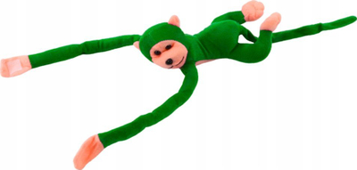 Lodër pelushi Lean Toys majmun, 60 cm, me tinguj, jeshile