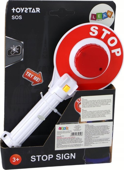 Lodër shkop policie Leantoys Lollipop Stop, me drita, shumëngjyrëshe