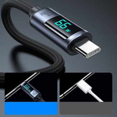 Kabllo karikimi Joyroom S AC066A16, USB A në USB C, 1.2 m, 66W, e zezë