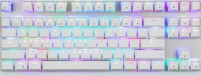 Гејмерска тастатура Motospeed CK82, механичка Outemu Red, RGB, бела