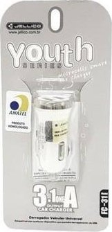 Karikues makine Jellico FC-31, 3.1A, 2x USB, i bardhë