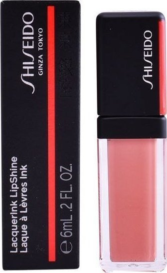 Shkëlqyes buzësh Shiseido LacquerInk Lip Shine, me shkëlqim të fortë, ngjyrë e kuqe