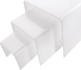 Set ura dekorative akrilike HELIOS Acrylic Decorative Bridges, 3 copë, opal e bardhë