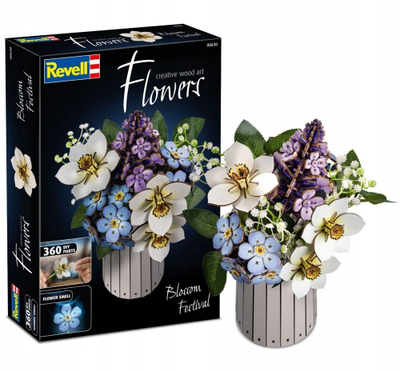 Set dekorativ druri Revell Flowers 00630, 360 copa, 32 cm, shumëngjyrësh
