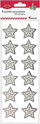 Sticker dekorativ Titanum Foil Stickers Stars, 40mm, 12 copë, të bardhë