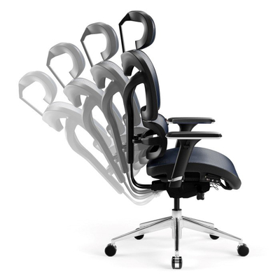 Karrige zyre Diablo Chairs V-Commander, ergonomike, e zezë e kaltër