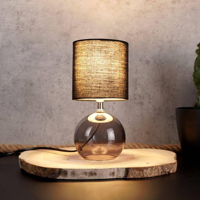 Llambë tavoline Ambiance Globe, 25cm, E14 40W, e zezë