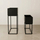 Set mbajtëse lulesh Edaxo TINO, metal loft, 2 copë, të zeza