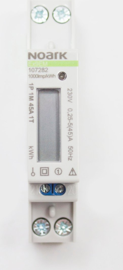 Matës energjie Noark Ex9EM 107297, 1 fazë, 45A, i bardhë