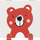 Kuti dekorative për kalamoj Home Styling Collection Bear, MDF, 15 x 15 x 7 cm, shumëngjyrëshe