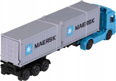 Lodër maketë Majorette Maersk Transport Vehicle, makinë mini, die cast, dizajn si t’ra, shumëngjyrëshe
