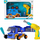 Lodër makinë policie Askato Music DIY Car, me drill elektrik, me figura, blu