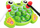 Lodër shkathtësie muzikore frog, me çekan, plastike, jeshile
