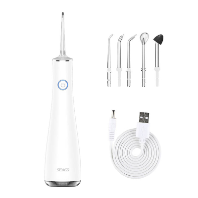 Irrigator dentar Seago SG-8001, portativ, karikim USB, i bardhë