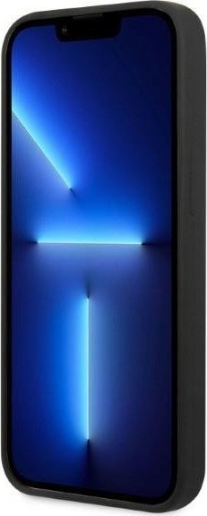 Mbulesë telefoni Guess GUHMP13MSPLK për iPhone 13 6.1", MagSafe, silikon, e zezë