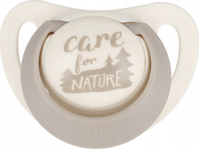 Qetësues NUK For Nature, latex anatomik, 6-18 muajsh, 2 copë, gri bezhë