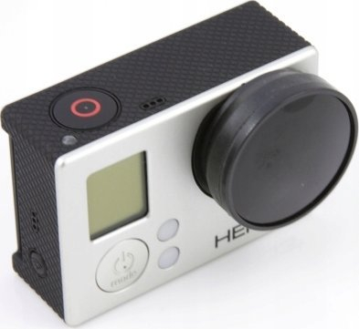 Filtër ND16 gri neutral për GoPro HERO 4 3+ 3 SJCAM SJ5000, xham optik, i zi