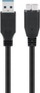 Kabllo USB Goobay 95734, USB 3.0 Superspeed, 0.5 m, e zezë