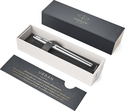 Сталограф Parker Urban Core Steel CT, перо M, металик сребрена