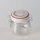 Kavanoz me kapak porcelani CHARLENE, 450 ml, xham transparent, shumëngjyrësh