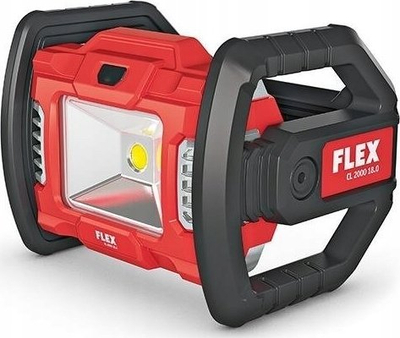 Reflektor LED pa kabllo Flex CL 2000 18.0, 18V, për kantier, i kuq e zi